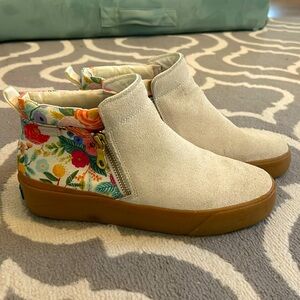 Rifle Paper Co. x Keds Cooper Suede Zip Booties in Garden Party